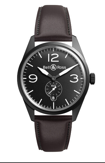 Bell & Ross Vintage BR 123 Original Carbon Black PVD Steel BRV123-BL-CA/SCA replica watch - Click Image to Close